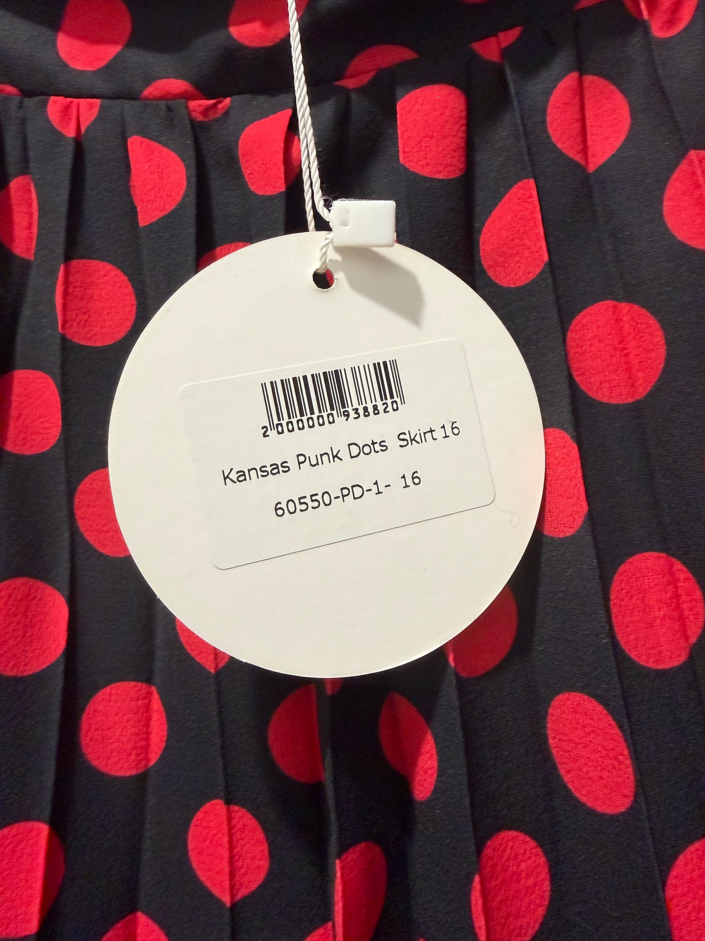 Ladies - Little Party Dress | Pleated Midi Skirt | Size 16 | Kansas Punk Dots