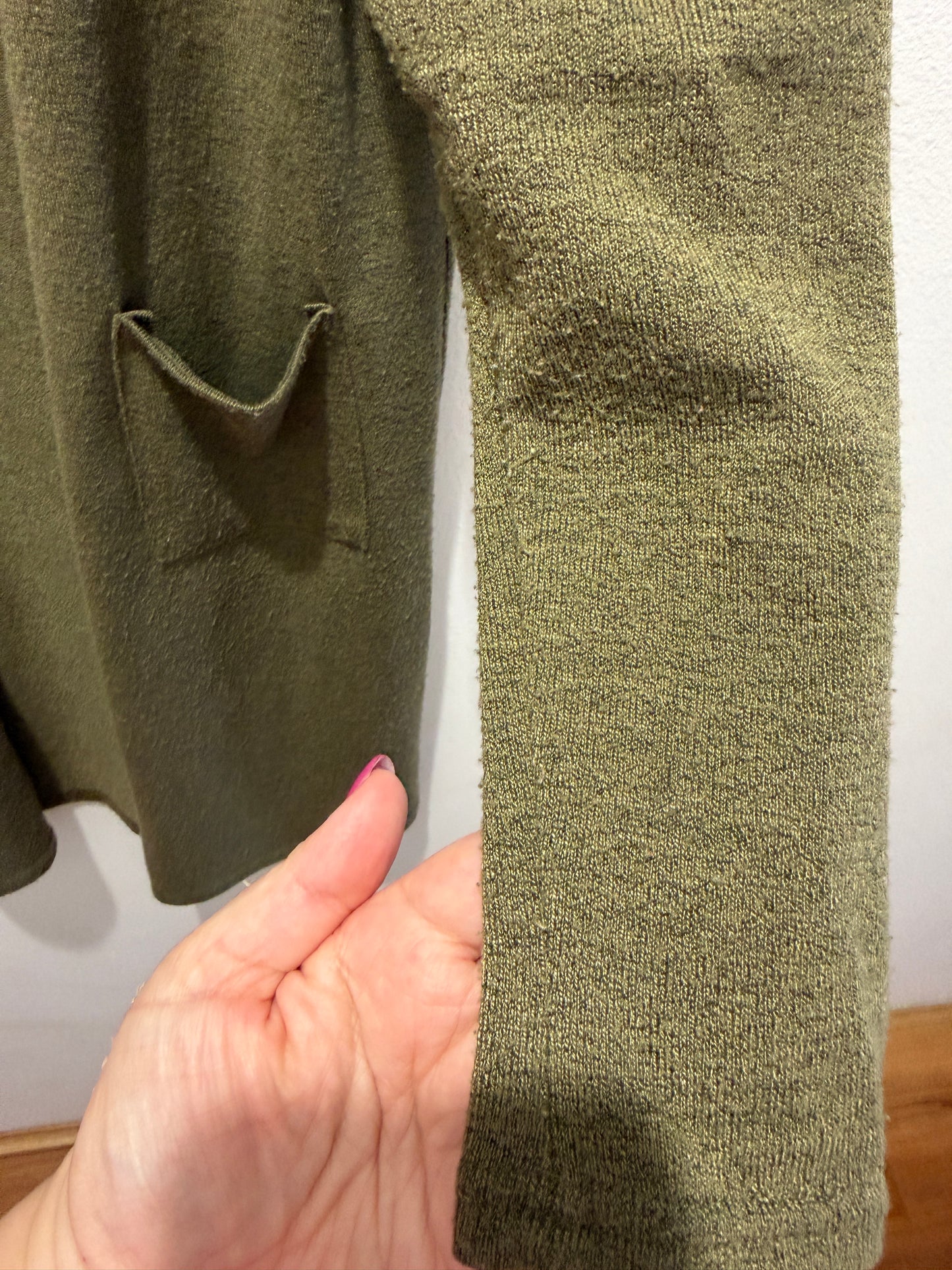 Ladies - Olive Cardigan | Long length | Size XL