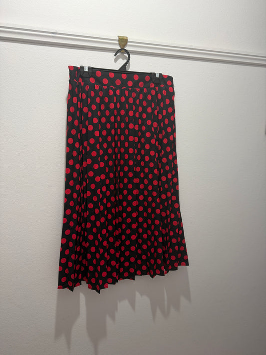 Ladies - Little Party Dress | Pleated Midi Skirt | Size 16 | Kansas Punk Dots