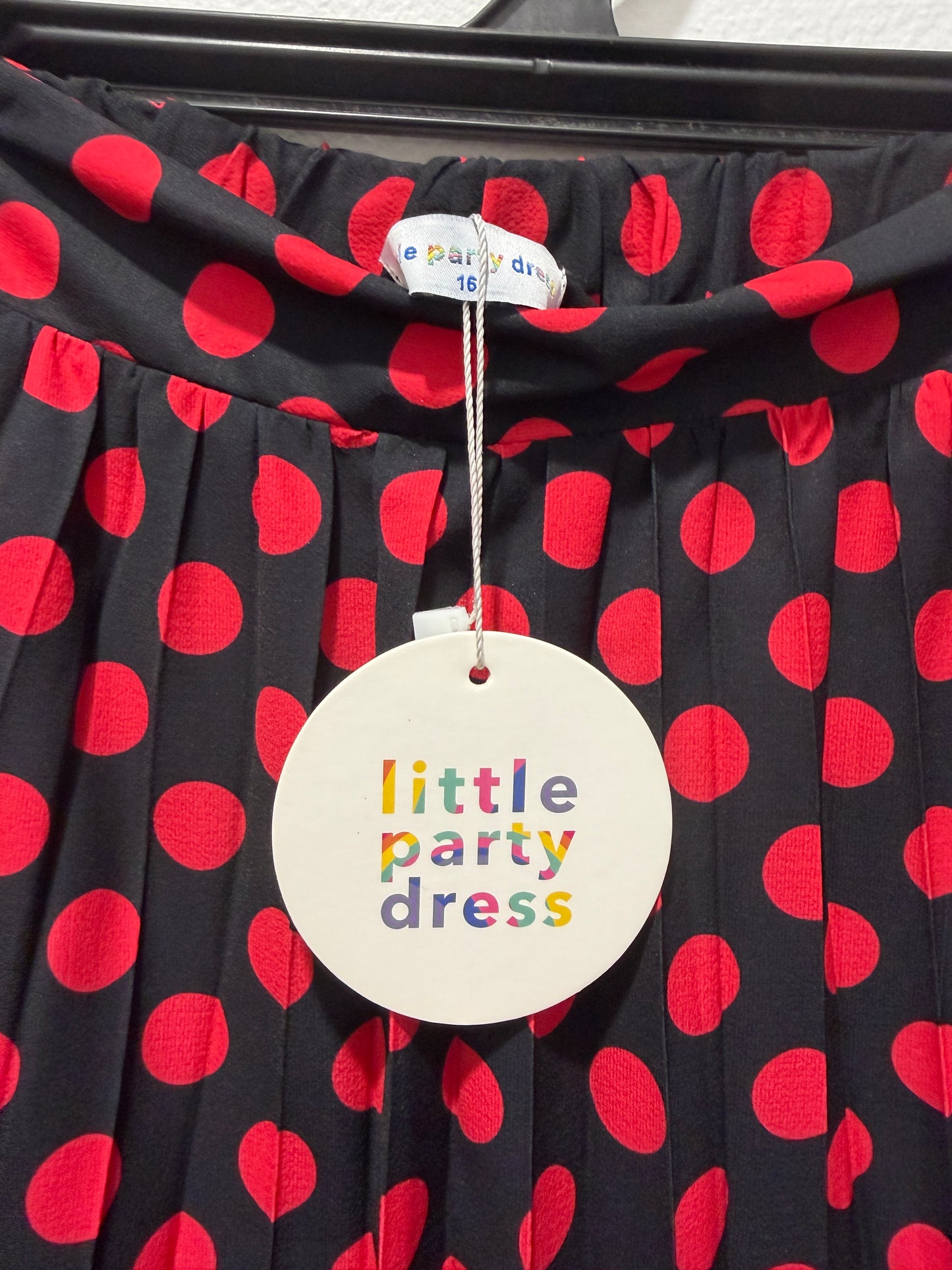 Ladies - Little Party Dress | Pleated Midi Skirt | Size 16 | Kansas Punk Dots