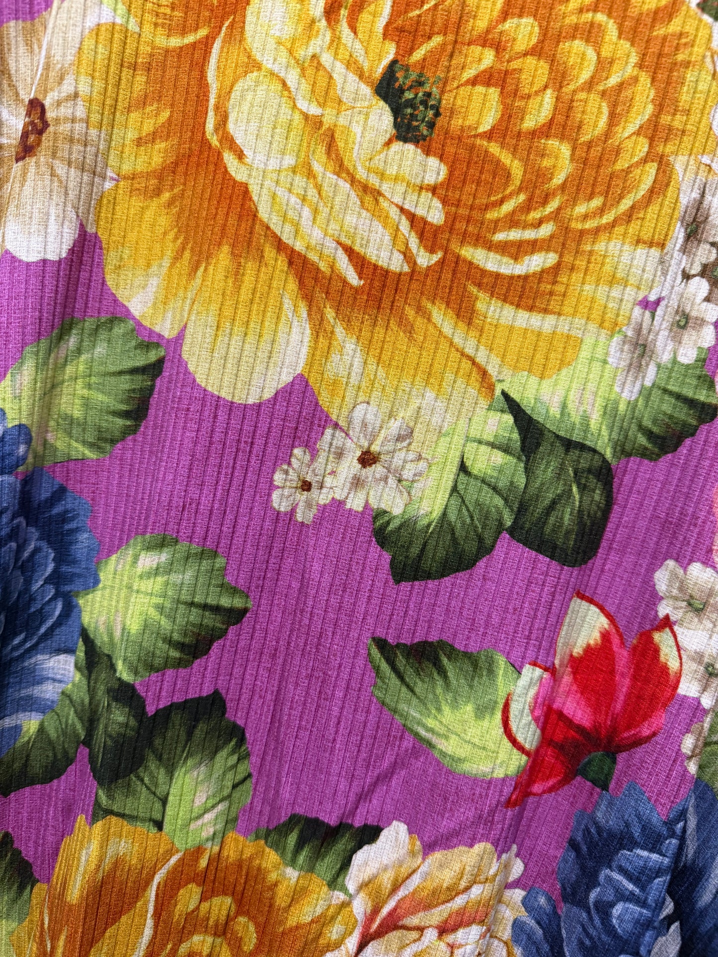 Ladies - Farm Rio Skirt Size Large (G) | Flowy A-Line Midi | Floral Tropical