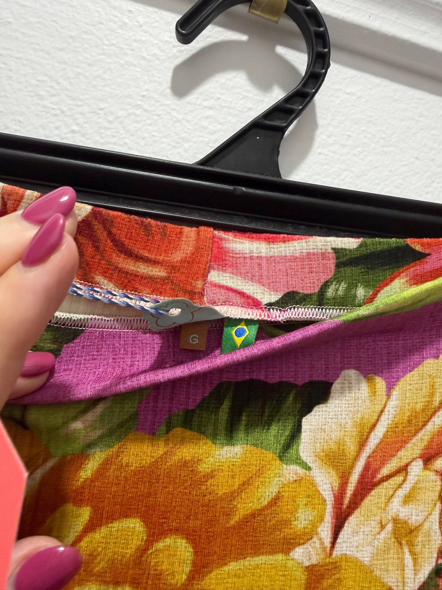 Ladies - Farm Rio Skirt Size Large (G) | Flowy A-Line Midi | Floral Tropical